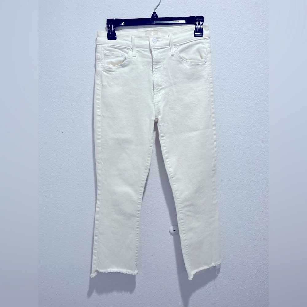MOTHER Women's White Ankle Jeans